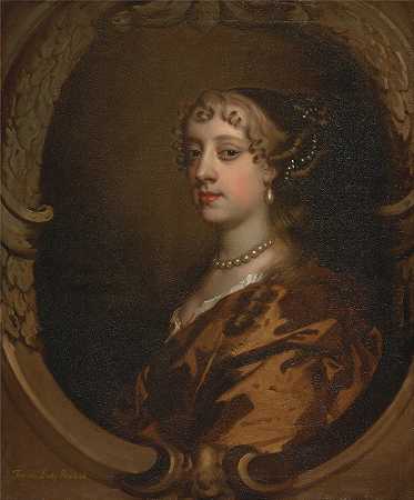 弗朗西斯·萨维尔夫人，后来的布鲁德内尔夫人`Lady Frances Savile, Later Lady Brudenell (circa 1668) by Sir Peter Lely