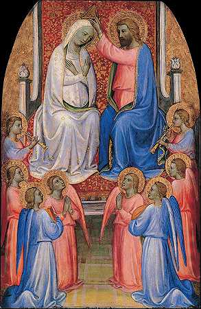 圣母与天使加冕礼`Coronation of the Virgin and Angels (1425 ~ 1450) by Ventura del Moro