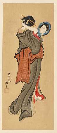 浮世绘学校的杰作，第32页`Masterpieces selected from the Ukiyoyé School, Pl.32 (1906) by Shiichi Tajima