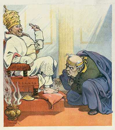 教皇提奥一世`Pope Theo the first (1907) by Udo Keppler