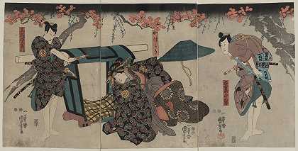 名古屋三泽ōfuwa banzaemon katsuragi`Nagoya sanzaburō fuwa banzaemon katsuragi (1848) by Utagawa Kuniyoshi