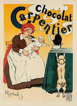 卡彭蒂埃巧克力`Chocolat Carpentier (1897) by Henry Gerbault