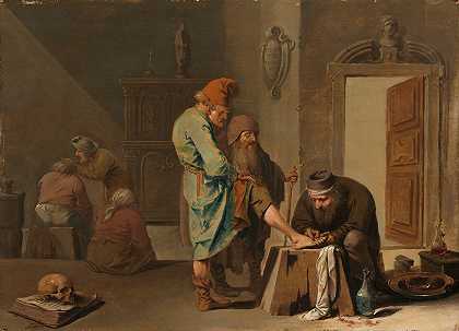 足部手术`The foot operation (1630 ~ 1647) by Pieter Jansz. Quast