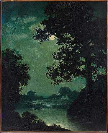 月光`Moonlight (ca. 1888) by Ralph Albert Blakelock