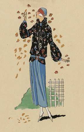 楚辞-在一条中国绉纱裙子上。。。`CHU~TSI~FÉ. – Sur une jupe de crêpe de Chine… (1923)