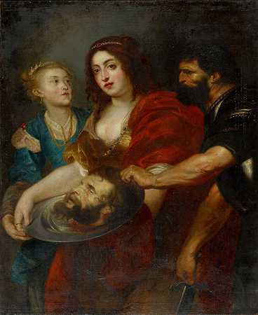 萨洛米接受了圣约翰浸信会的领袖`Salome Receives the Head of Saint John the Baptist