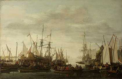 根据未经证实的传统，这艘船是海军上将简·范内斯的医生`A Keelhauling, according to the non attested Tradition, of the Ships Doctor of Admiral Jan van Nes (1660 ~ 1686) by Lieve Pietersz. Verschuier