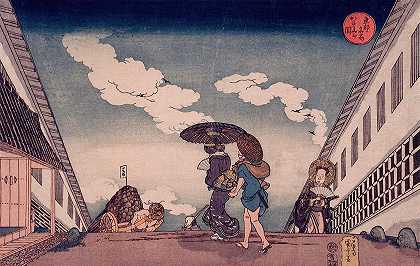 Kasumigasek`Kasumigaseki (circa 1834) by Utagawa Kuniyoshi