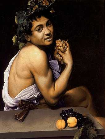 小病巴克斯`Young Sick Bacchus (circa 1593) by Caravaggio