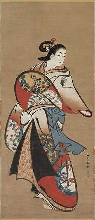 妓女`Courtesan (1716~1735) by Matsuno Chikanobu