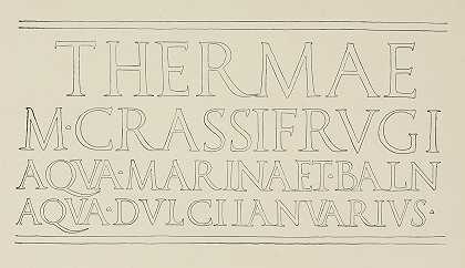 古典罗马大理石铭文`Classic Roman Inscription in Marble (1902) by Frank Chouteau Brown