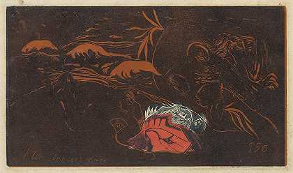 宇宙是被创造的（L宇宙是克里）`The Universe is Created (LUnivers est cree) (c. 1894) by Paul Gauguin