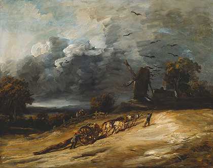 风暴`The Storm (1814~30) by Georges Michel