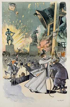 未来独立日`Independence Day of the future (1894) by Charles Jay Taylor