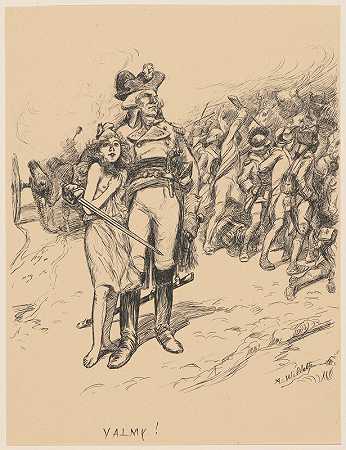 勇敢的`Valmy (ca. 1899) by Adolphe Léon Willette