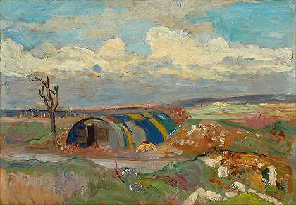 在前面`At the Front (1918) by Maurice Galbraith Cullen