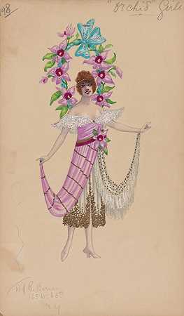 兰花女孩，198`Orchid girls, 198 (1912 ~ 1924) by Will R. Barnes