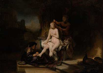 芭丝谢芭的厕所`The Toilet of Bathsheba (1643) by Rembrandt van Rijn