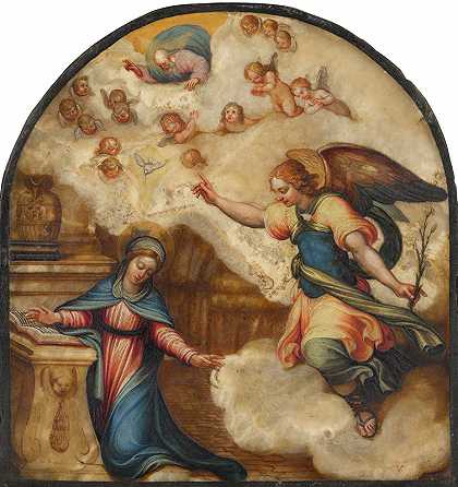 公告`The Annunciation (16th Century) by Tuscan School