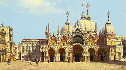 圣马克威尼斯s广场`St. Marks Square, Venice by Antonietta Brandeis