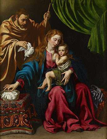 神圣的家庭`Holy Family (1613) by Luis Tristán