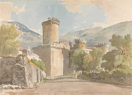 基金城堡`Fondi; Il Castello by Carlo Labruzzi