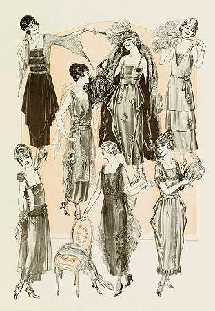 冬天的晚礼服又回来了。`Evening dress returns for the winter. (1919)