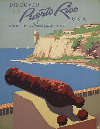 探索美洲交汇的波多黎各美国`Discover Puerto Rico U.S.A. Where the Americas meet (1936~1940) by Frank S. Nicholson