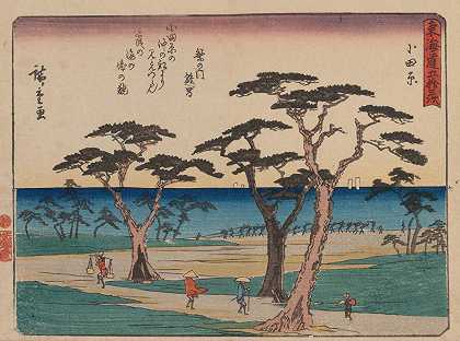 东海道五宿三杉，第10页`Tokaido gojusantsugi, Pl.10 (1868~1912) by Andō Hiroshige