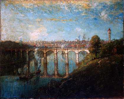 纽约高桥`High Bridge, New York (1905) by Henry Ward Ranger