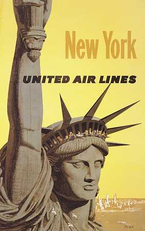 纽约联合航空公司`New York, United Air Lines (1960) by Stanley Galli
