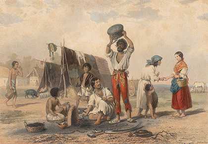 游牧民族`Nomads (1840–1850) by Miklós Barabás