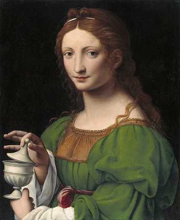 抹大拉`The Magdalen (c. 1525) by Bernardino Luini