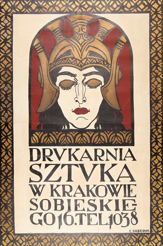 克拉科夫的Drukaria Sztuka`Drukarnia Sztuka w Krakowie (1910~1913) by Eugeniusz Ludwik Dąbrowa-Dąbrowski