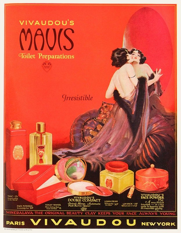活泼的梅维斯厕所用品`Vivaudouss Mavis Toilet Preparations (1923) by Henry Clive