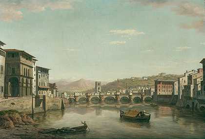 阿诺号驶向格里吉奥桥`The Arno towards the Ponte alle Grigio by William Marlow