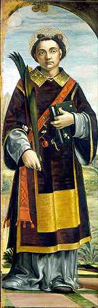 圣斯蒂芬`Saint Stephen (1500 ~ 1510) by Bernardo Zenale