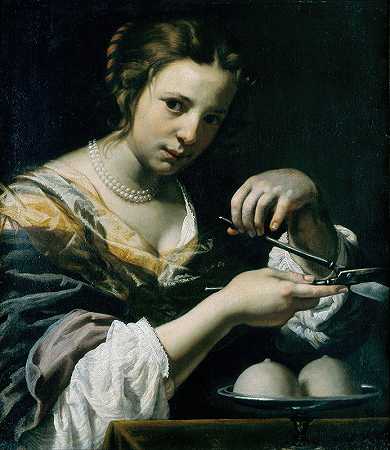 圣阿加莎`Saint Agatha (1638~1644) by Lorenzo Lippi