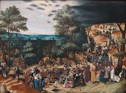 基督在通往加略山的路上`Christ on the Road to Calvary (1579 – 1638) by Pieter Brueghel The Younger