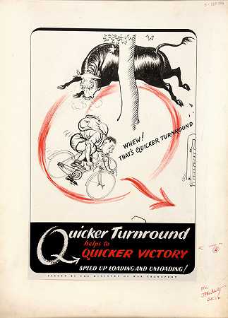 更快的转身有助于更快的胜利。加快装卸速度！3.`Quicker turnround helps to quicker victory. Speed up loading and unloading! 3 (1939~1946)