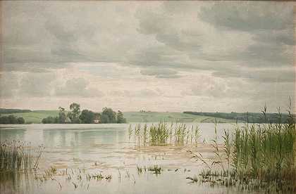 东边`Esrom sø (1879) by Vilhelm Groth