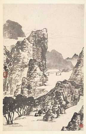 米芾之后的风景`Landscape after Mi Fu (1788) by Min Zhen