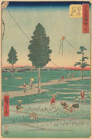 动力`Fukuroi (1855) by Andō Hiroshige