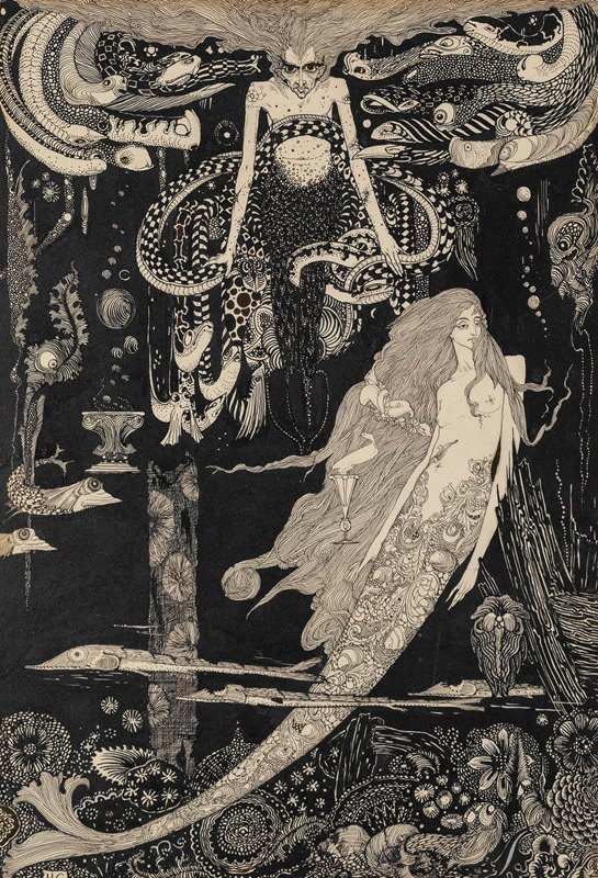 小海上女佣`The Little Sea Maid (1916) by Harry Clarke