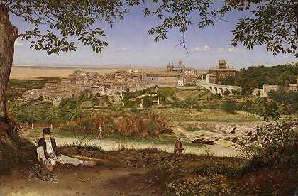 意大利罗马附近的阿里西亚`Ariccia, near Rome, Italy by John William Inchbold
