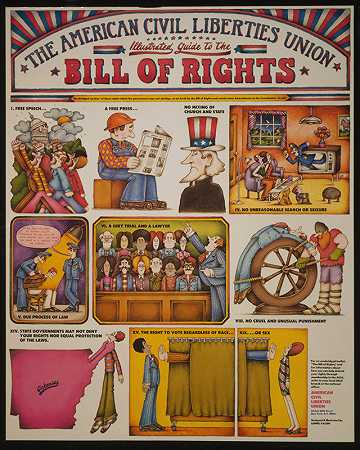 美国公民自由联盟人权法案图解指南`The American Civil Liberties Union; illustrated guide to the Bill of Rights by Lionel Kalish