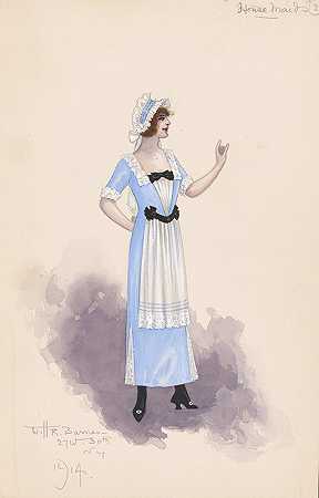 女佣，30岁`Housemaid, 30 (1914) by Will R. Barnes