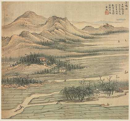 宝阳湖`Baoyang Lake (c. 1588) by Song Xu