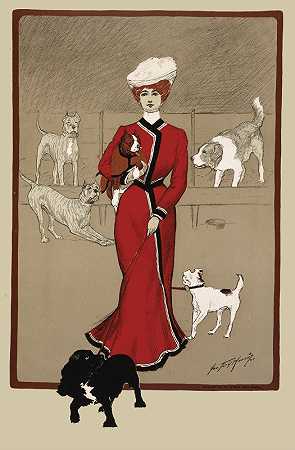 马斯库塔赫犬舍俱乐部狗展`Mascoutah Kennel Club dog show (1901) by George Ford Morris