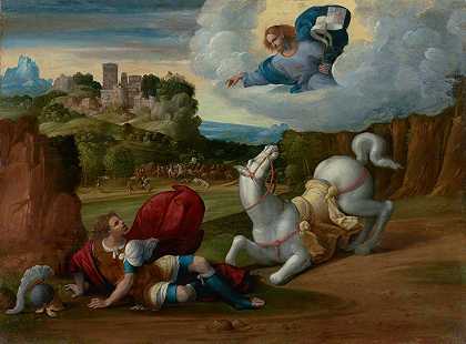 圣保罗的皈依`The Conversion of Saint Paul (ca. 1525) by Benvenuto Tisi